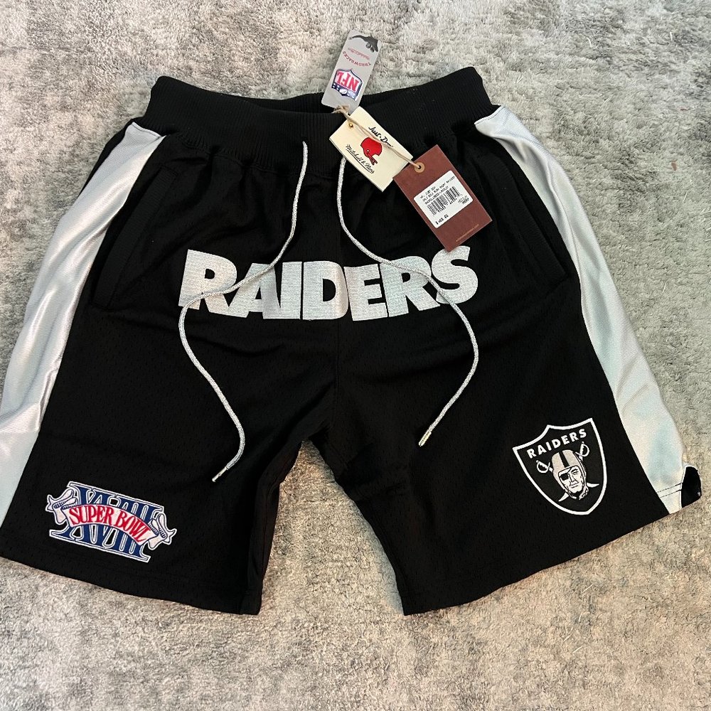Just Don x Mitchell & Ness Raiders NFL Shorts New Limited Edition